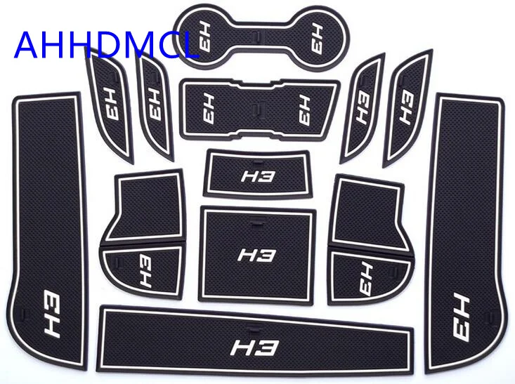 

AHHDMCL Non-Slip Car Door Groove Mat Gate Slot Cup Armrest Storage Pad Mat For ZHONGHUA H3