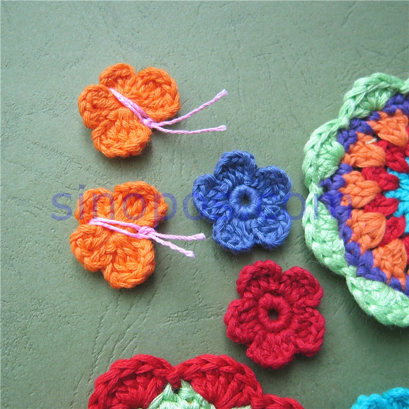 Шармы-бабочки ручной работы вязаные крючком украшения для рукоделия скрапбукинг