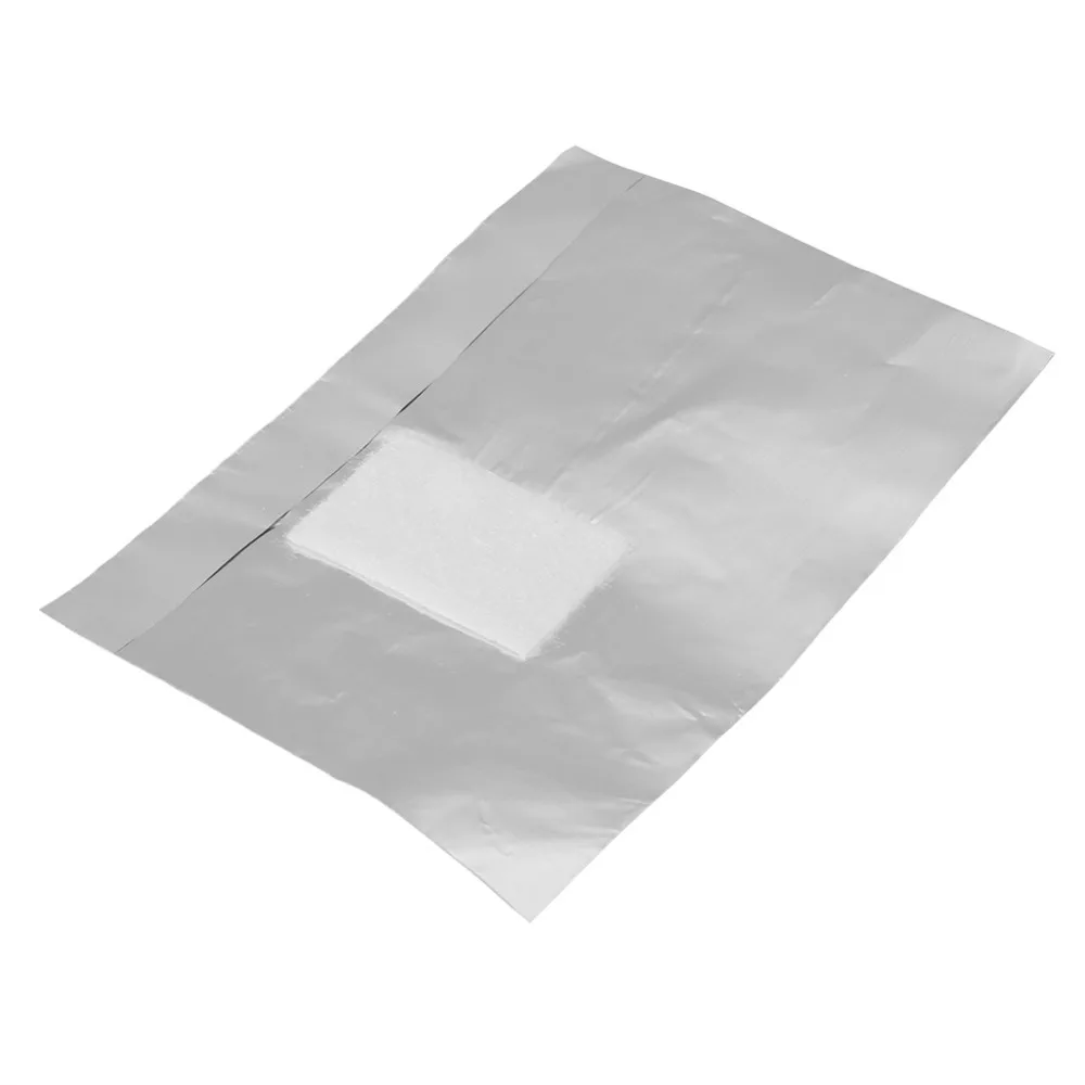 100 шт./пакет лак для ногтей удаления Обёрточная бумага s Алюминий Фольга био-Гели