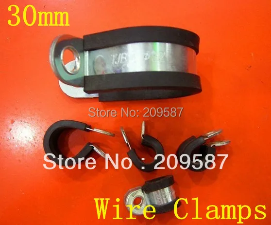 10 шт. оцинкованные резиновые изолированные Кабельные Зажимы 30 мм|clip on hair extensions human
