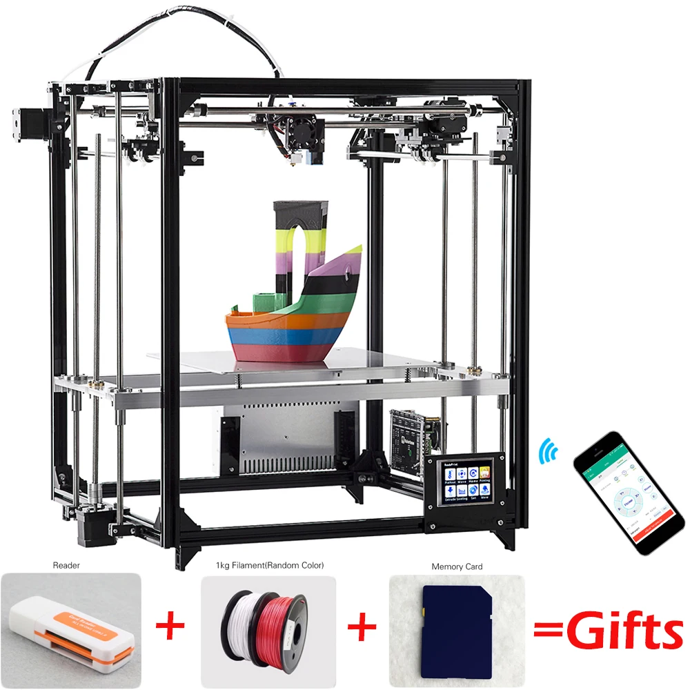 Flsun Cube F2 3d принтер Diy Набор автоматическое выравнивание большой печати беспроводной автоматическое выравнивание нити Замена печати точки останова 3,2 ''экран