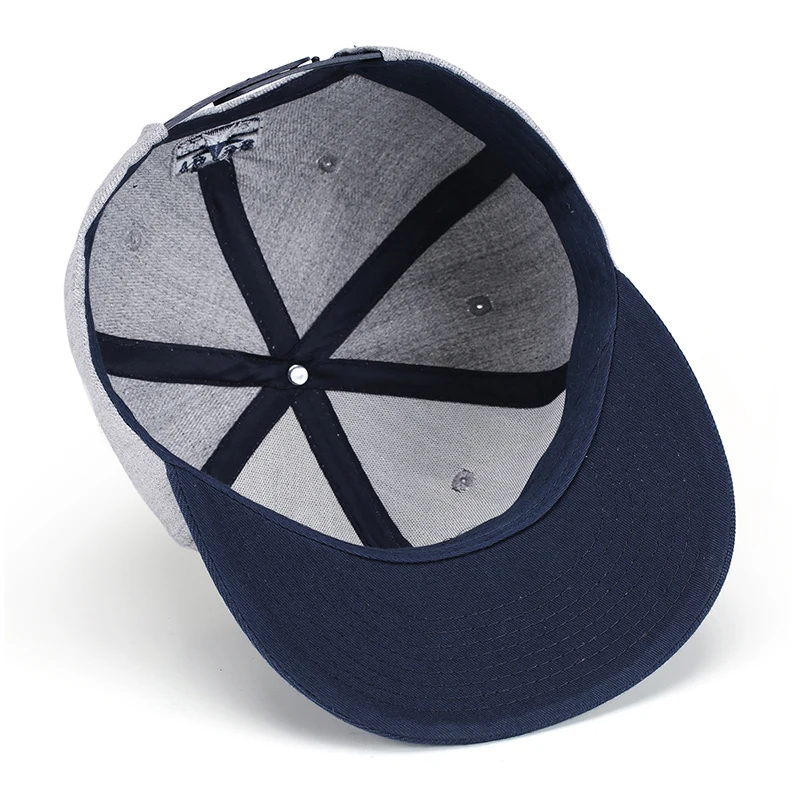 Новинка осени 2017 кепки с плоскими полями 6 панелей серые хип-хоп мужские и женские