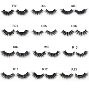 Ресницы Visofree для макияжа, 3D накладные ресницы из 100% меха норки, эффектные накладные ресницы среднего объема, 13 стилей