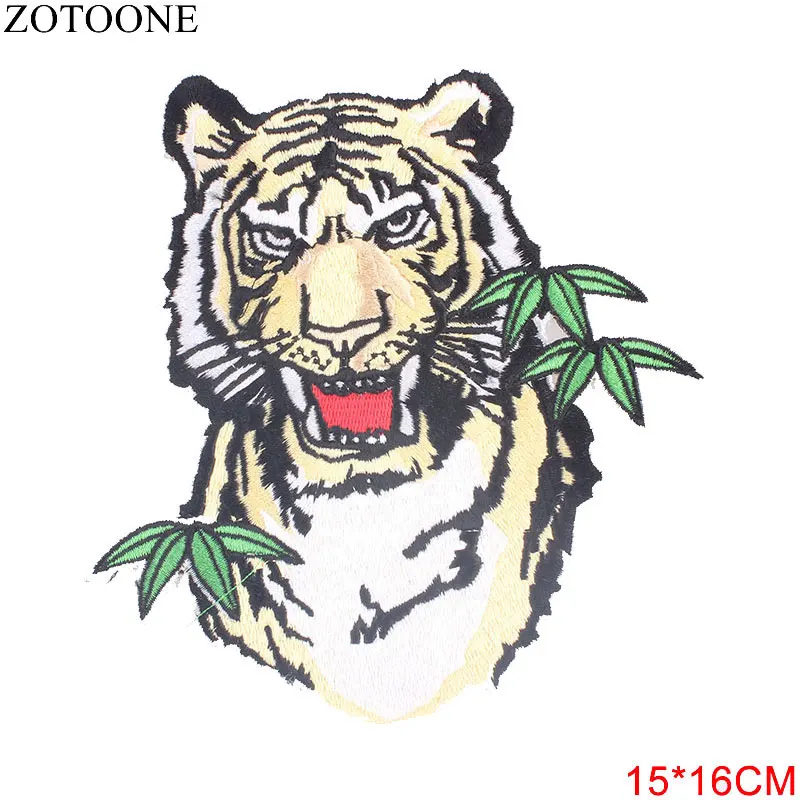 Нашивки в виде черепа ZOTOONE Корона наклейки с тигром утюжок для самостоятельного