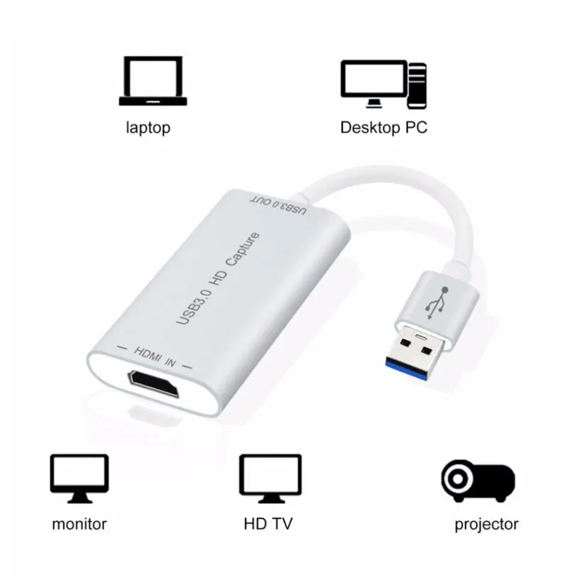 Новый Высокоскоростной USB 3 0 HD ключ захвата HDMI-совместимый к адаптер