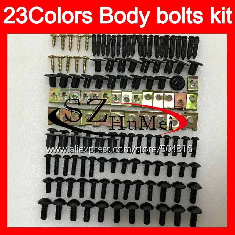 

Fairing bolts full screw kit For HONDA CBR1100XX Blackbird 96 97 98 99 00 01 02 03 04 05 06 07 1100 Windscreen bolt screws Nuts