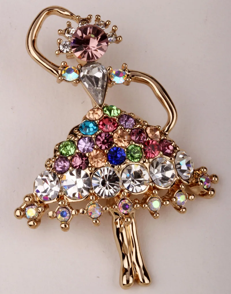 Волшебная Брошь булавка для женщин и девочек с австрийскими кристаллами летние