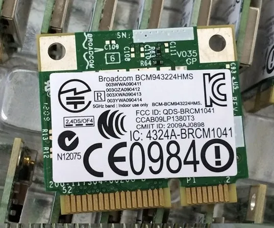 SSEA оригинальная новая полукарта MiniPCI-E 300 Мбит/с для беспроводной карты DELL DW1520 Broadcom