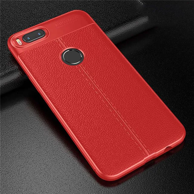 Красный Роскошный кожаный чехол из углеродного волокна для телефона xiaomi Mi A1 Mi A2 lite чехол для Xiaomi Pocophone f1 Mi 8 SE Mi9 MIX 2 Чехол - Цвет: Красный