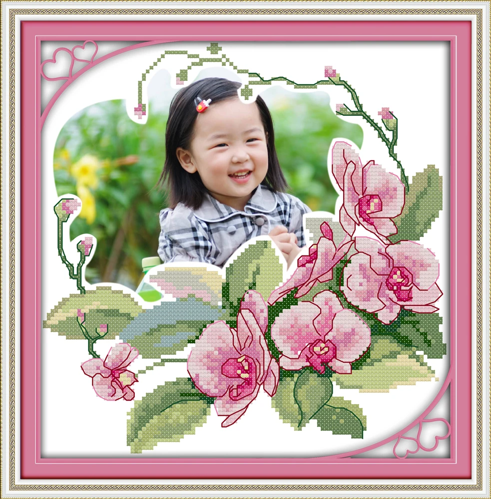 Фоторамка (13) вышивка крестиком комплект поделки ручная набор для рукоделия