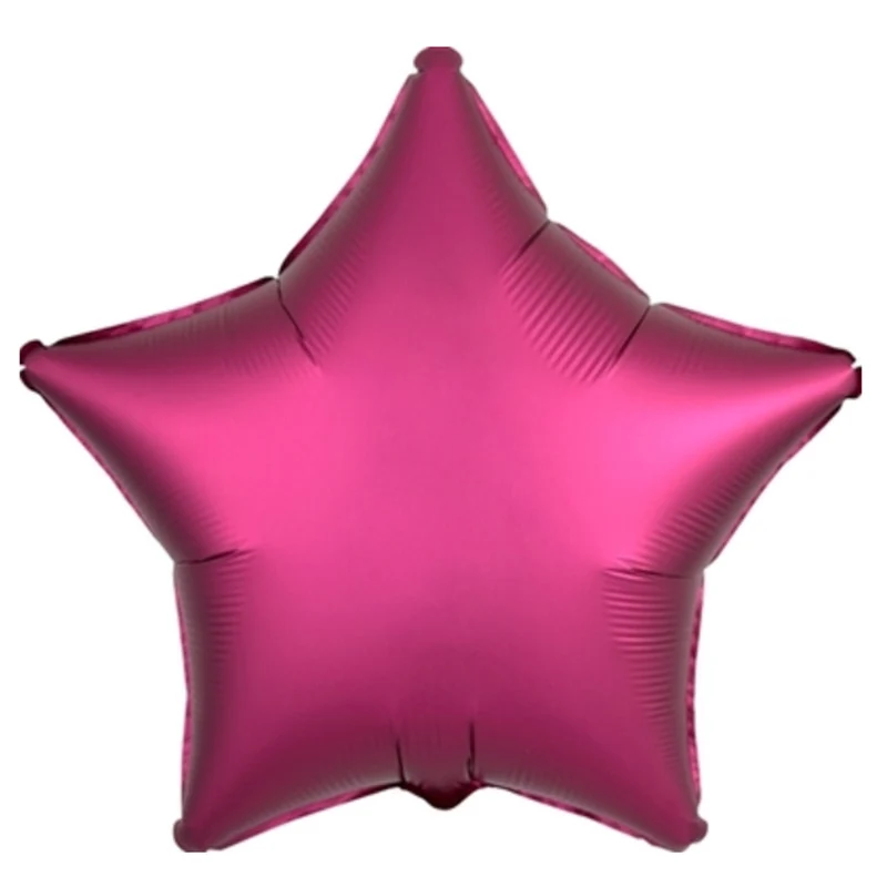 Star Wine red Новинка, 10 шт., 18 дюймов, хромированные, металлические, сердце, звезда, круглые, гелиевые, фольгированные шары, для детей, для первого дня рождения, вечеринки, свадебные украшения, воздушные шары - Цвет: Star Wine red
