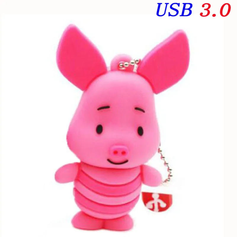 JASTER мультфильм животных тигра Флешка 4 ГБ 8 ГБ 16 ГБ 32 ГБ 64 Гб USB 3,0 карта памяти, Флеш накопитель милый поросенок USB флэш-накопитель - Цвет: Tigger  station