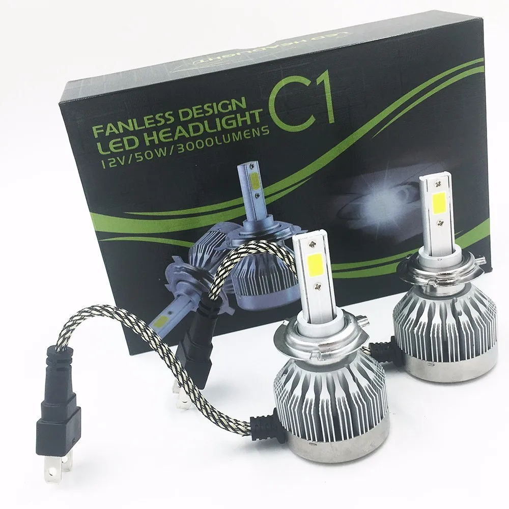 Super Bright C1 Del Dell H7 Universale Fit automobile Faro 24V 6000K Car LED luce | Headlight Bulbs(LED)