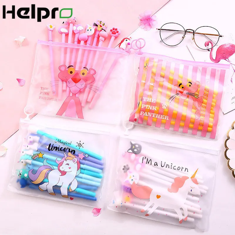 Helpro 11 шт./лот гелевая ручка в стиле мультфильма костюм Kawaii серии животных для