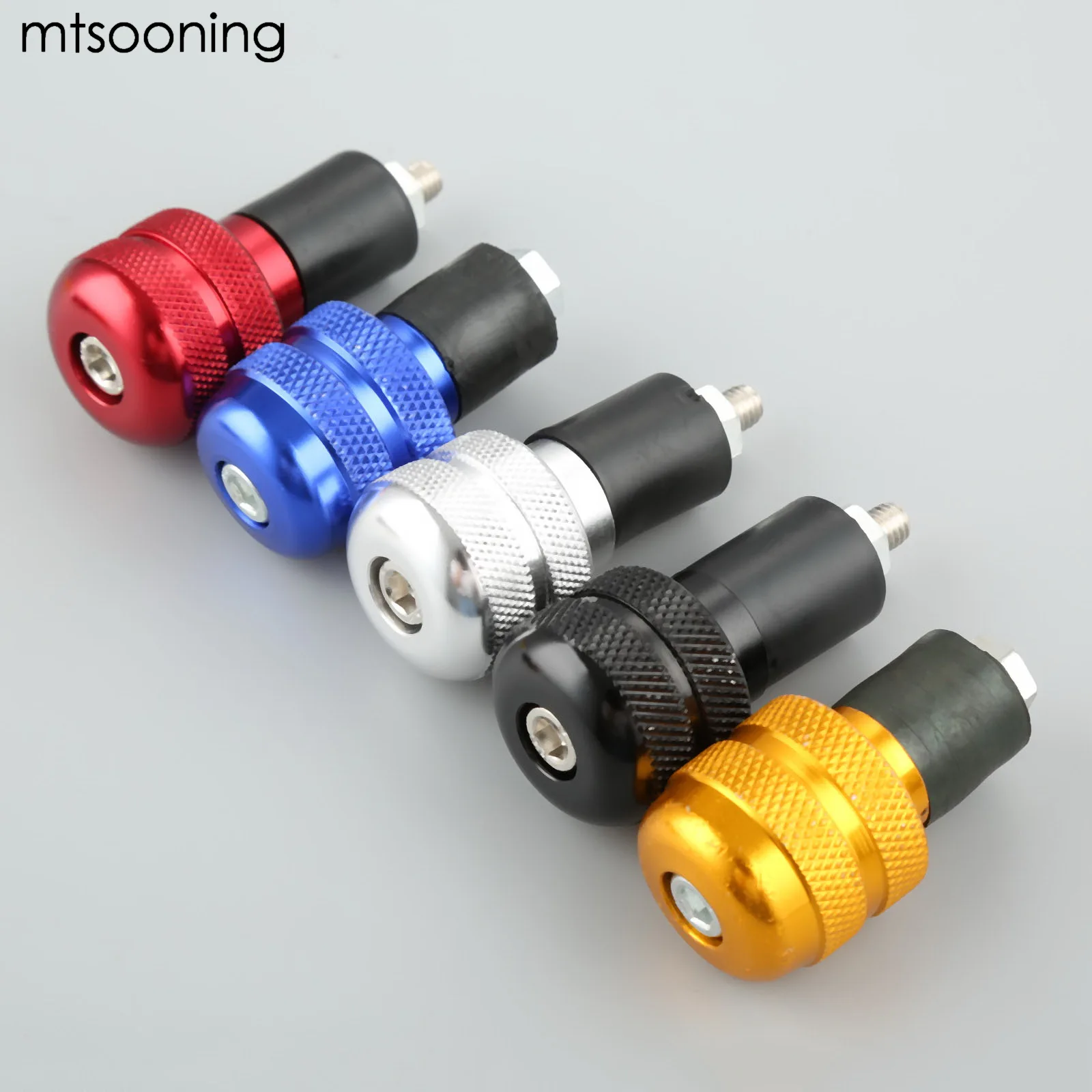 Mtsooning, 7/8 дюймов, для мотоцикла, 22 мм, алюминиевый руль, заглушка, гири, ручки, заглушка, слайдер, черный, для Honda, Kawasaki, Suzuki, Yamaha