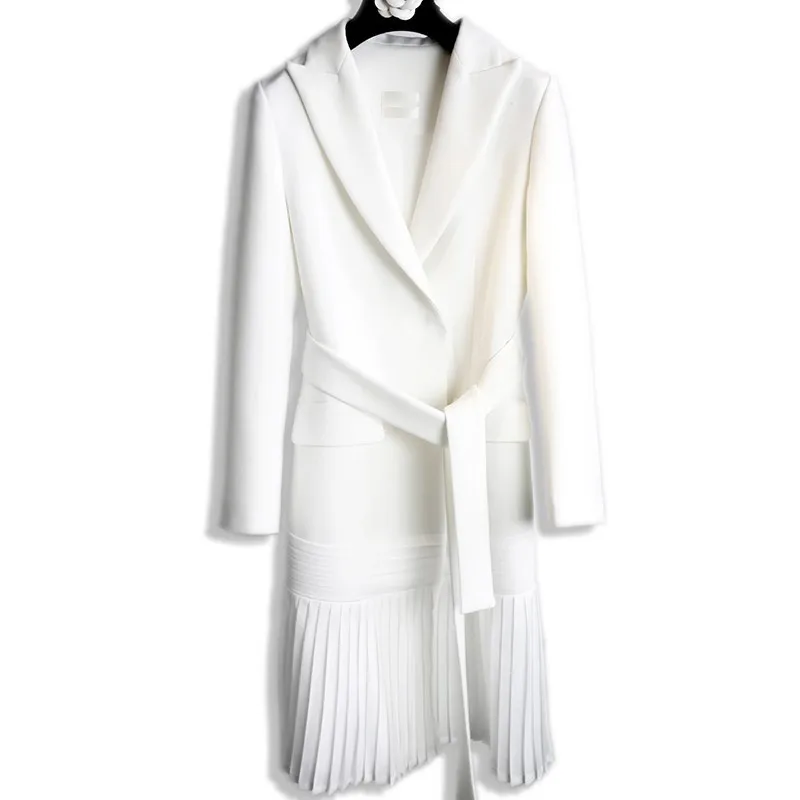 VGH весеннее женское пальто с длинным рукавом v-образным вырезом бантом поясом