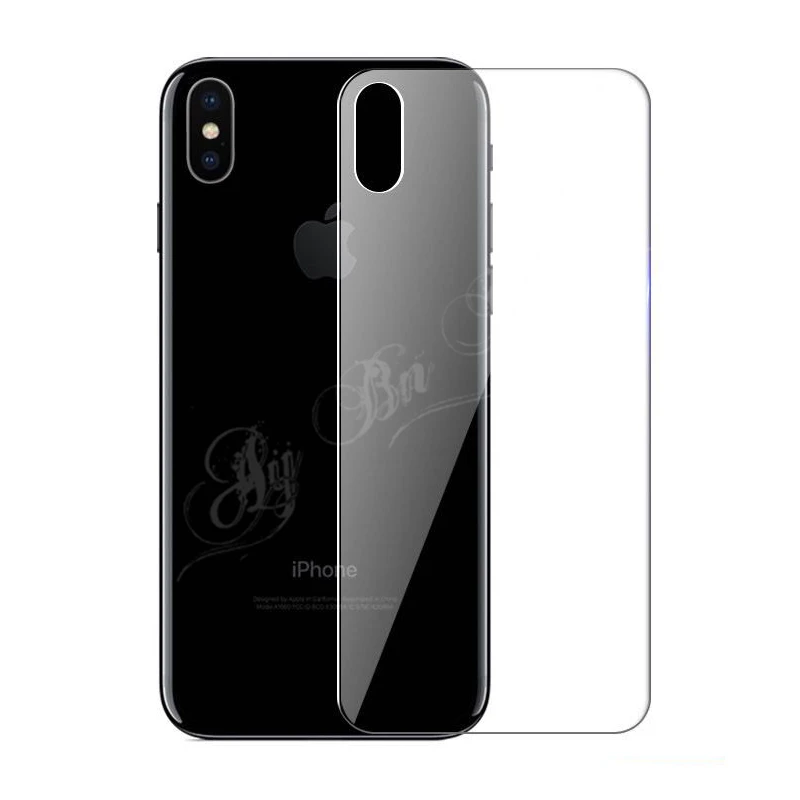2 шт 3D полное покрытие задней части стекла протектор для iphone Xs Max Xr 6 6S 7 8 Plus 9H Закаленное стекло пленка черный белый прозрачный