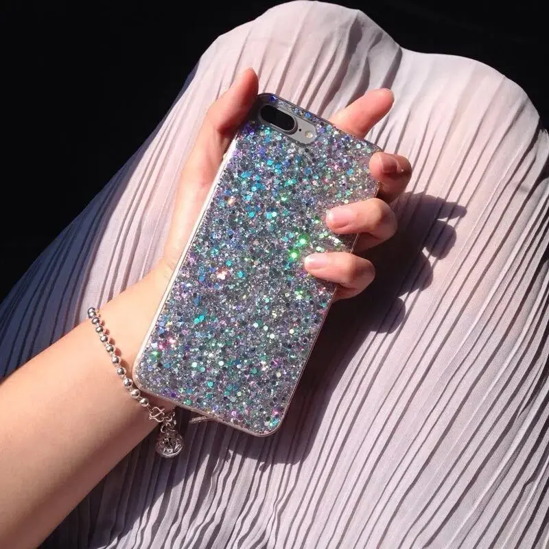 Блестящий чехол DIFFRBEAUTY для телефона iPhone 6 6S 7 8 Plus X с блестящими кристаллами и