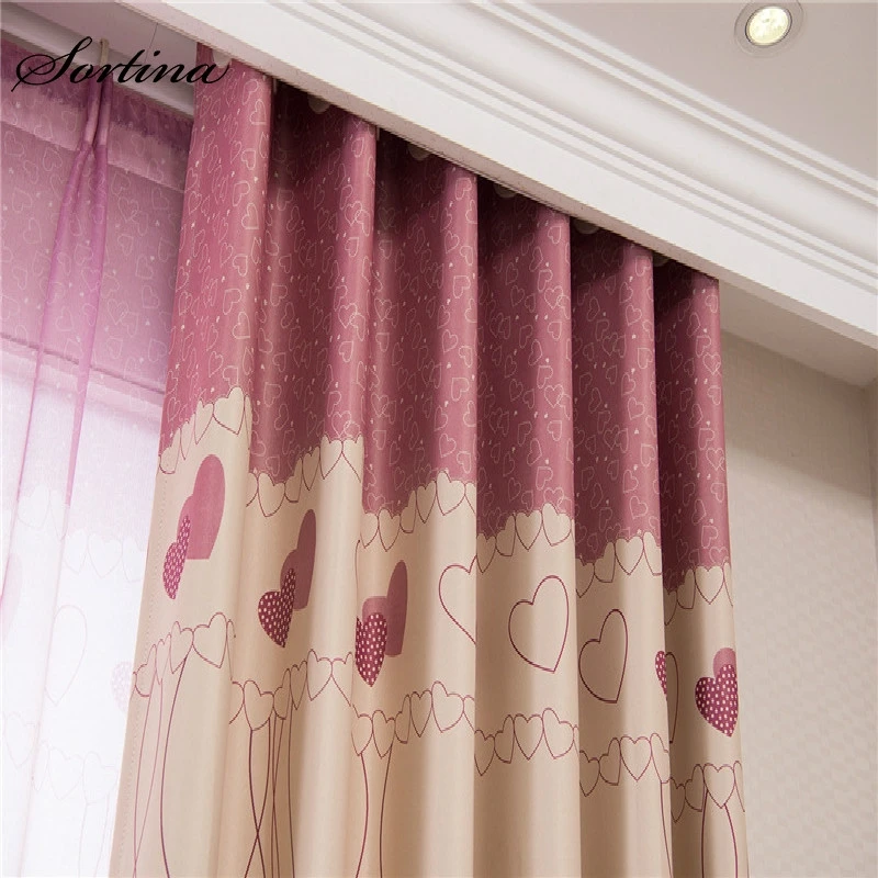 Затемненные розовые занавески для спальни и тюлевые двери римские кухонные s