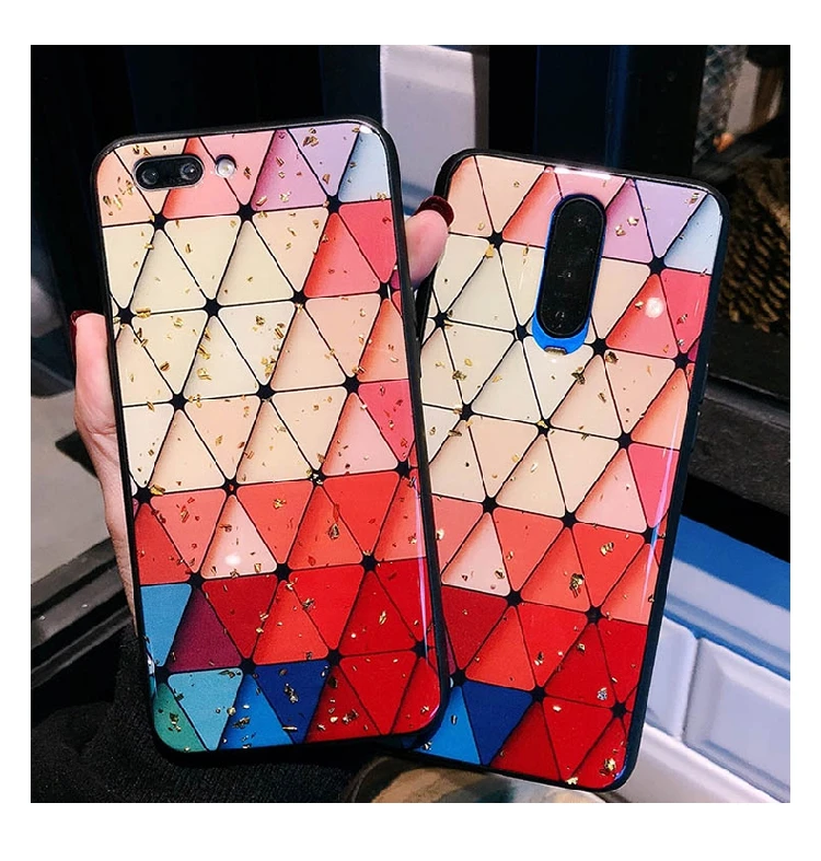 Цветной чехол для телефона с золотой фольгой iPhone XS Max XR 8 plus 7 6/6 S Plus ретро