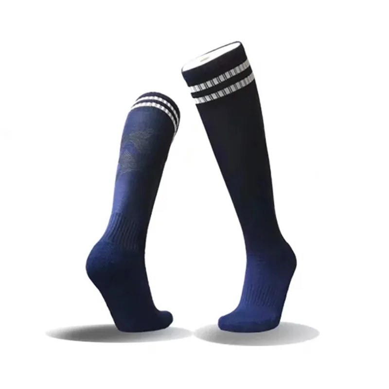 F5 dblue Футбольные мужские и женские спортивные носки для велоспорта, футбольные носки, утолщенные Носки для бега, баскетбола, командные Длинные махровые носки для мальчиков, футбольные чулки - Цвет: F5 dblue