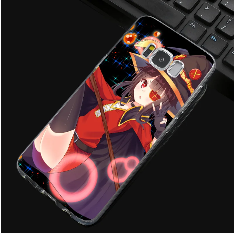 DREAMFOX N142 Megumin Мягкий ТПУ силиконовый чехол для samsung Galaxy Note S 3 4 5 6 7 8 9 Edge Plus Grand Prime |
