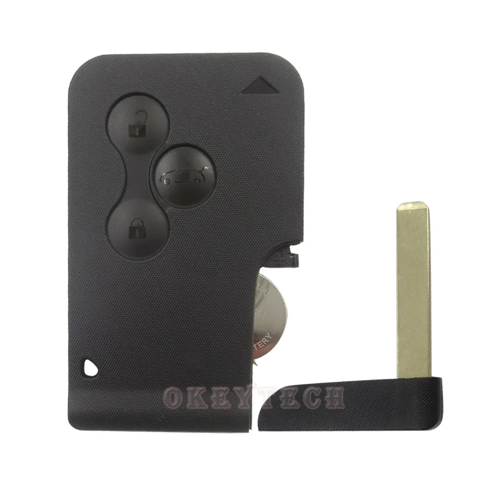OkeyTech 2 шт./лот для Renault Megane Grand Scenic 2005 2006 2008 433 МГц PCF7947 3 кнопочный смарт ключ с