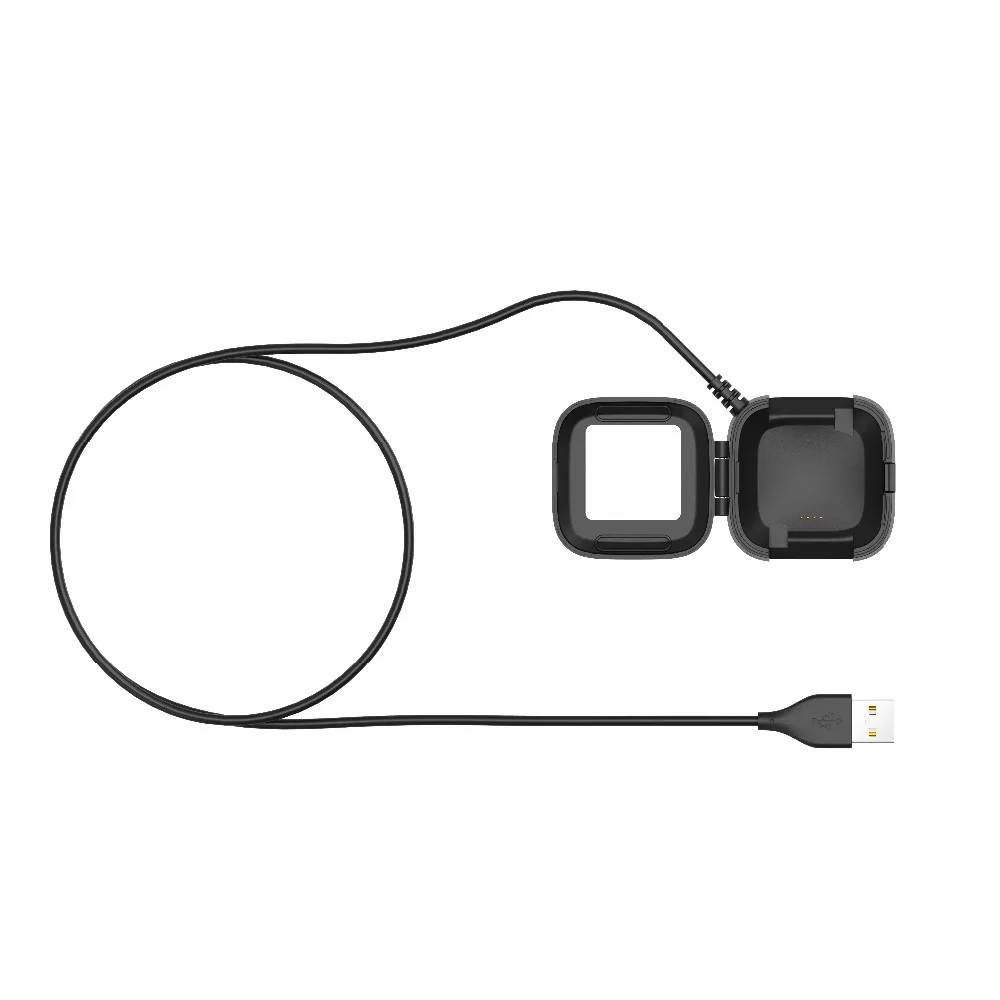 

Replacement Charging Dock Charger Cable Data Cradle Station Cord charger for Fitbit Versa Smartwatch Flip cover Without cover