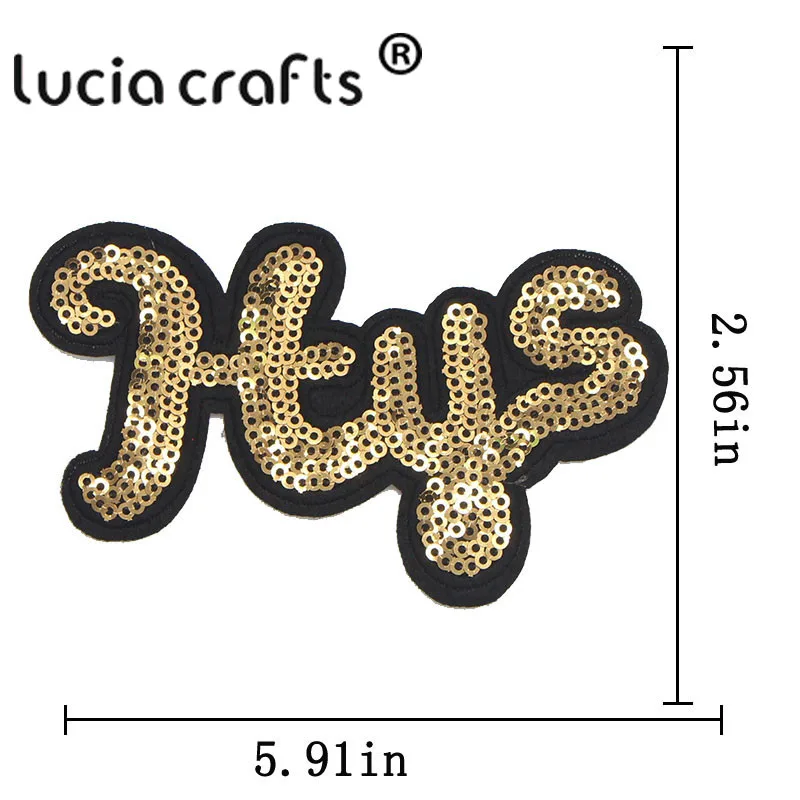 Lucia crafts 7 шт/15 шт блестки патчи железные или Пришивные Патчи Наклейки аппликация патч сумка для одежды DIY аксессуары L0302
