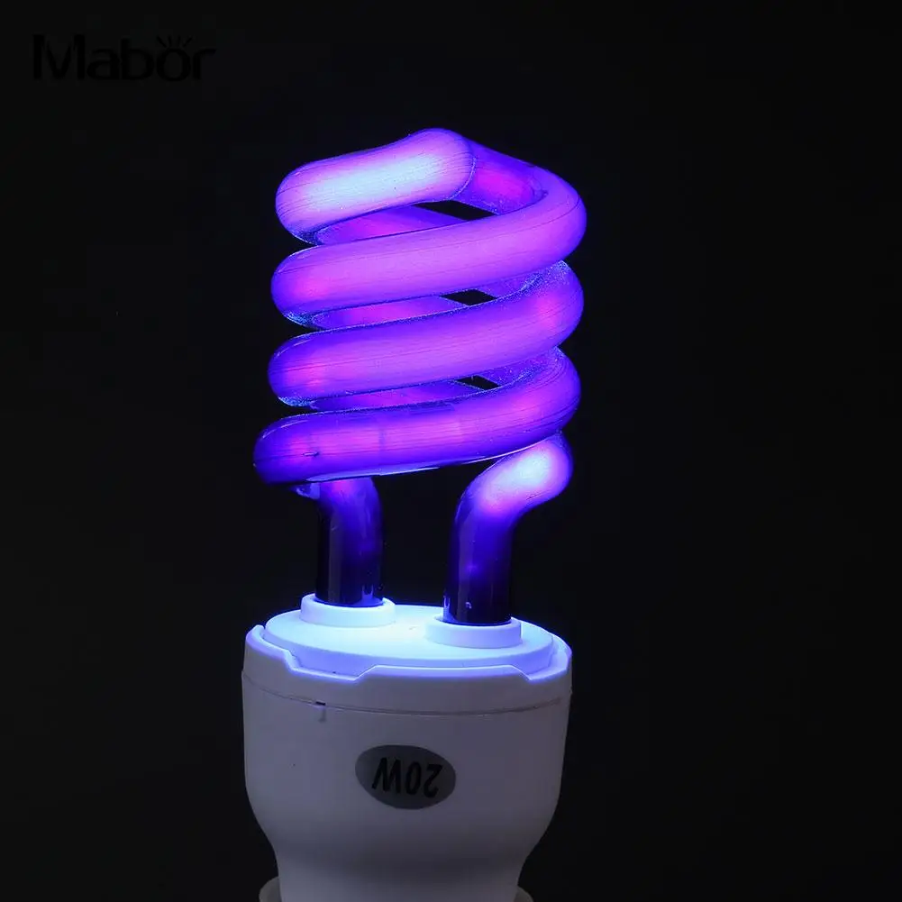 

Mabor E27 UVC Ultraviolet UV Light Tube Bulb 20W Disinfection Lamp Ozone Sterilization Mites Lights Germicidal Lamp Bulb AC220V