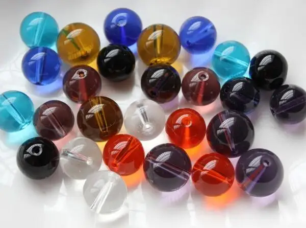 Бесплатная доставка 500 шт./лот разноцветные 8 мм Хрустальные стеклянные Гладкие