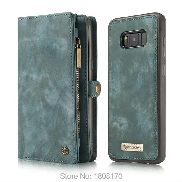 CaseMe молнии бумажник кожаный чехол для iPhone X XR XS Max 8 I8 6 6s 7 Plus samsung S10 S10E S8 плюс S7 край ретро Винтаж 1 шт