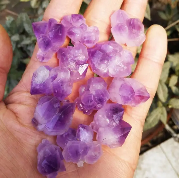 

50g Natural Amethyst Skeletal Quartz Point Crystal Cluster Healing Specimen