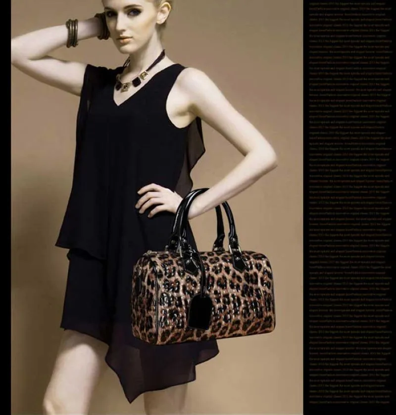 Boston сумка из натуральной кожи женская сумка \ сумка с леопардовым узором женская сумка в форме подушки сумка из воловьей кожи большие сумки через плечо сумка через плечо~ B55