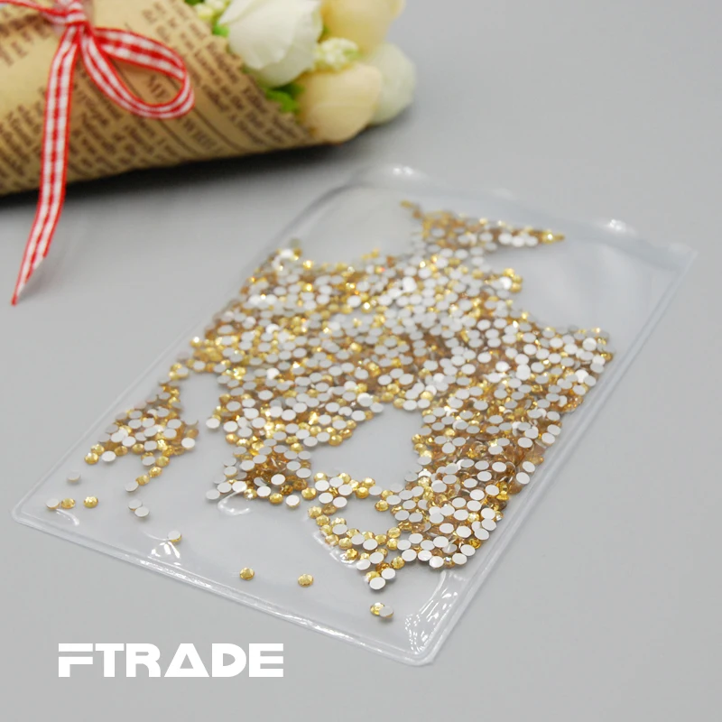 Стразы для ногтевого дизайна цветные 3D с плоской задней стороной без горячей