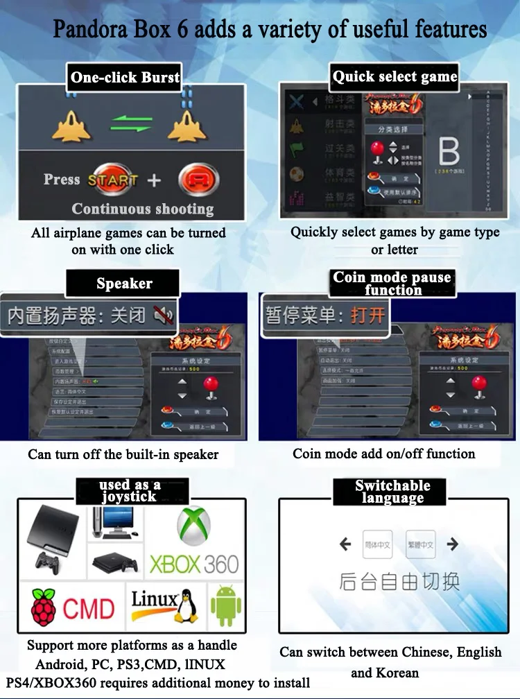 Конкурентоспособная цена для 1500 игр Pandora box 9 1-2players аркадная игровая станция игровая консоль для развлечений