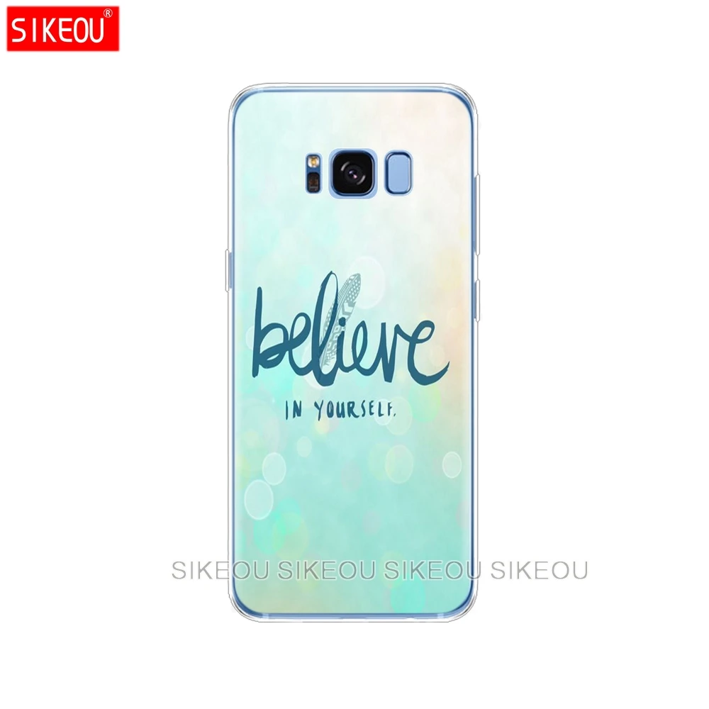 Силиконовый чехол для Samsung Galaxy S9 S8 S7 S6 edge S5 S4 S3 PLUS чехлы телефонов Вдохновляющие