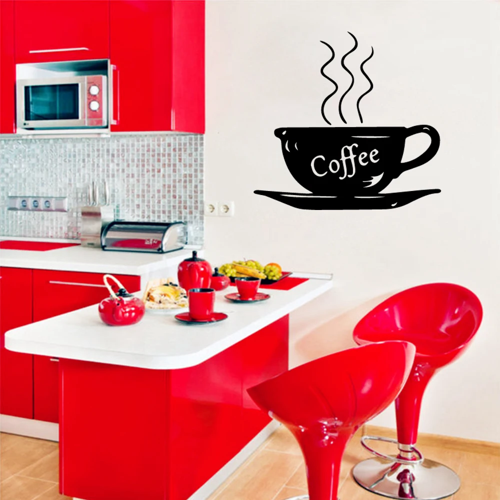 

Vinyl Wall Sticker Kitchen Coffee Shop Walls Decals Home Decor House Decoration Wall Art