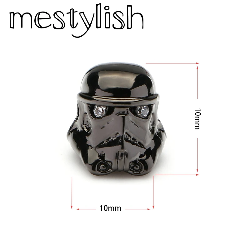 Новый дизайн Mestylish микро инкрустация циркон голова хеллбоя шарм бусины ювелирные
