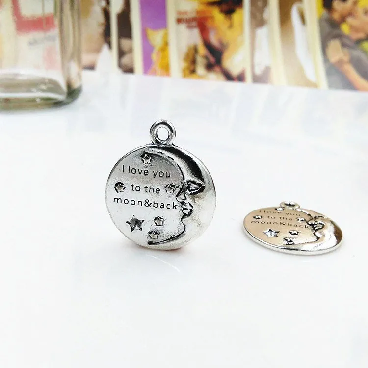 1 шт. Брелок сделай сам из металла I love you to the moon and back|Брелоки| |