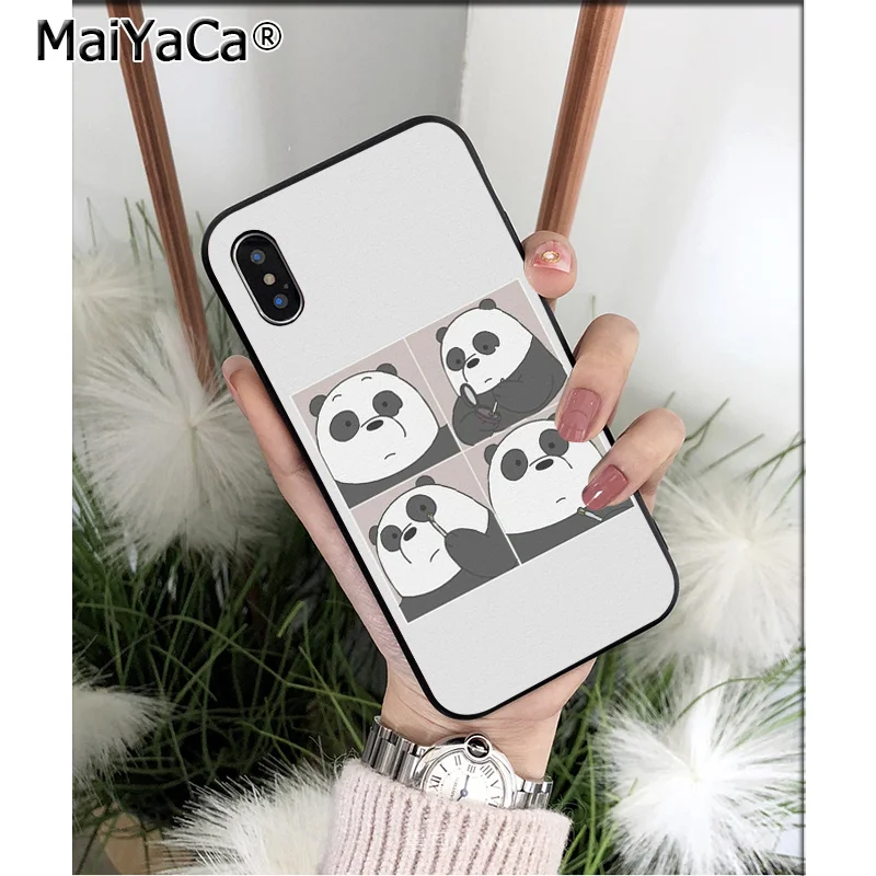 MaiYaCa Мультфильм Мы Голые Медведи Силиконовый ТПУ мягкий черный чехол для телефона для Apple iPhone 8 7 6 6S Plus X XS MAX 5 5S SE XR чехол
