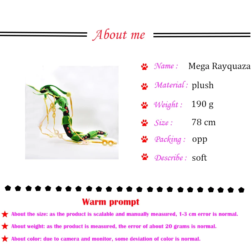 4 styles Mega Rayquaza Black Rayquaza Animal Plush Peluche Doll With Skeleton Soft Stuffed Hot Toy Christmas Gift For Children