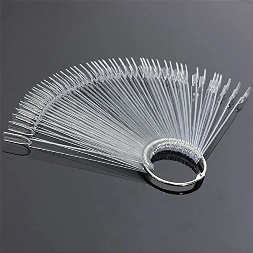 50 прозрачный акриловый ложный наконечник палочки с металлическим кольцом