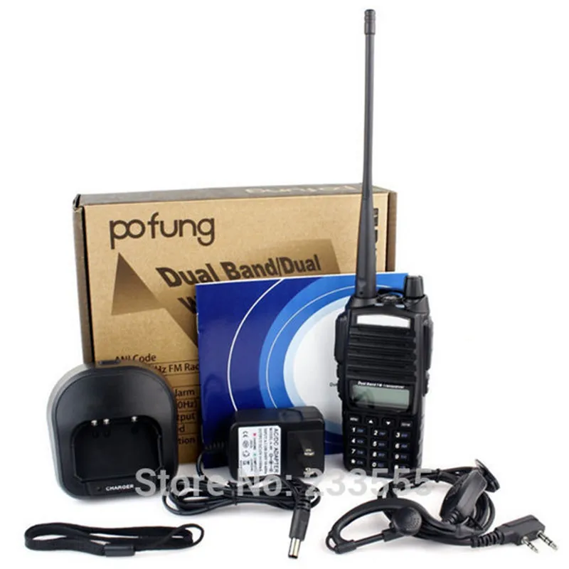 

Новый, 2 предмета радио иди и болтай Walkie Talkie Baofeng (Pofung) UV-82L VHF/UHF 136-174 МГц/400-520 МГц FM CTCSS и DCS Ham двухстороннее радио