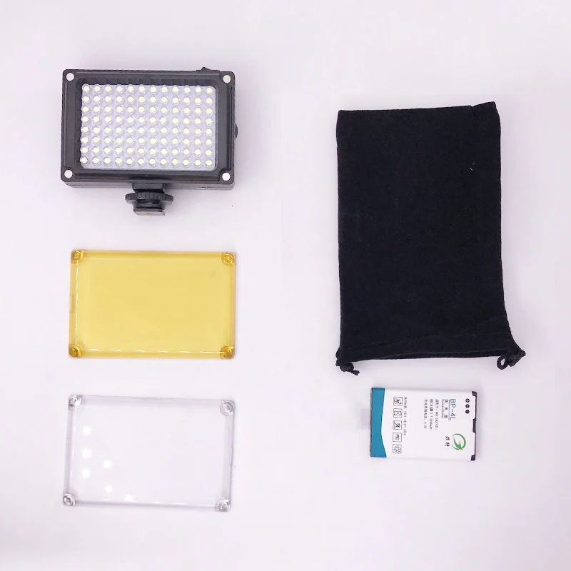 112 светодиодный затемнения видео свет аккумуляторная Panal (белый и теплый свет) для