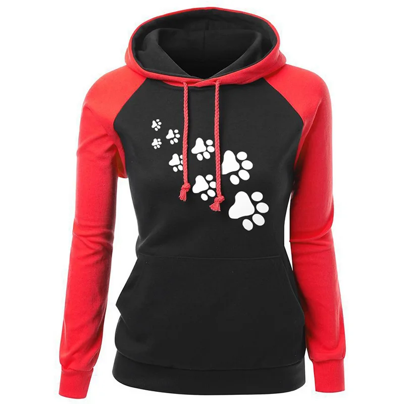 Женские толстовки с капюшоном свитшоты для женщин на осень и зиму принтом кота