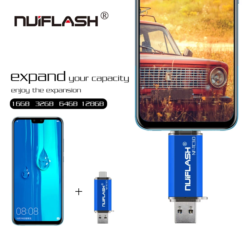 Флеш накопитель usb Type C OTG micro 3 0 объемом 128 ГБ 64 32 16 Флешка 2 в i с высокой передачей