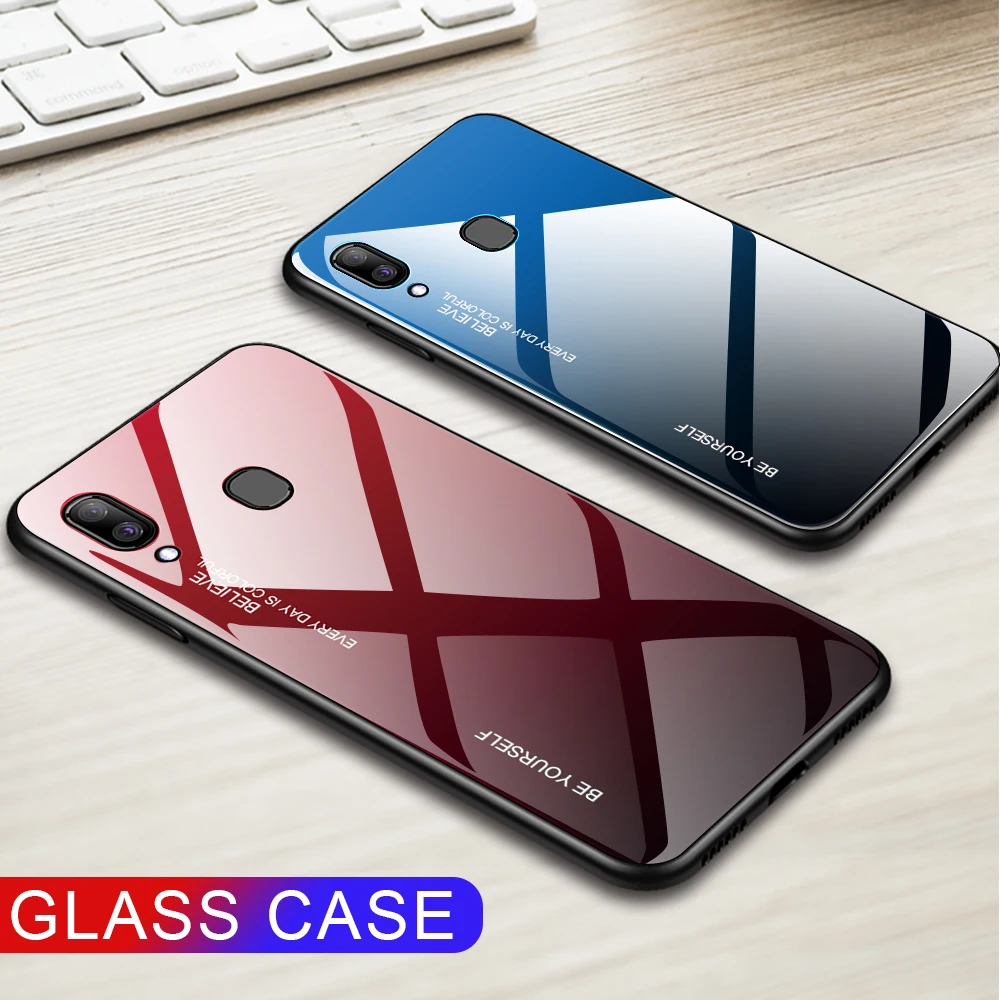 Shockproof Glass Phone Cases For Samsung Galaxy A30 A50 A70 A20 A10 M10 M20 M30 M40 S10 S10E S8 S9 Plus A7 2018 Back Cover |