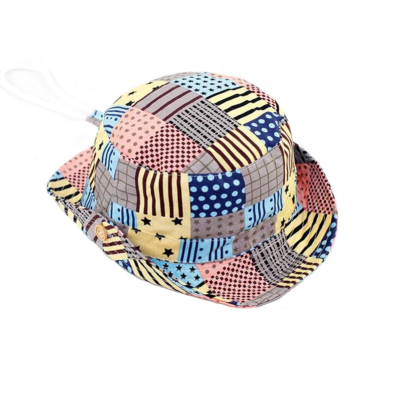 Baby Summer Hat Children Star Stripe Spell Sun Topee Panama Caps Boy Girl Fisherman Hats Kids Boys Cotton Cap BMZ79 | Детская одежда и