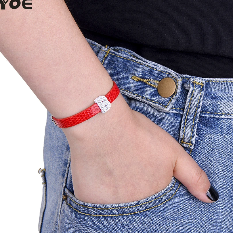IYOE DIY случайный цвет 26 Браслеты с буквами для женщин детей регулируемый браслет